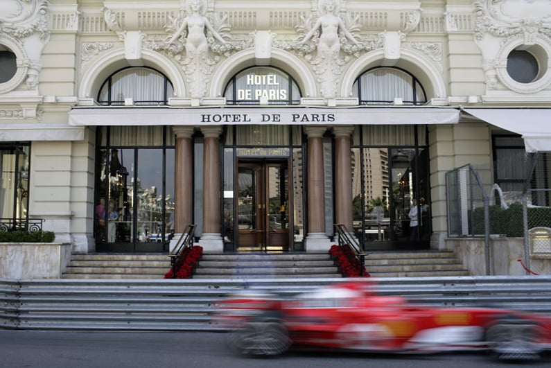 Hotel de Paris with F1 car