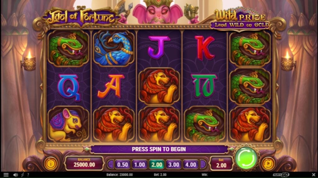 Idol of Fortune slot reels by Play'n GO