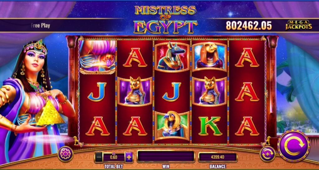 Mistress of Egypt slot reels by IGT
