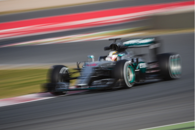 Blurry F1 car