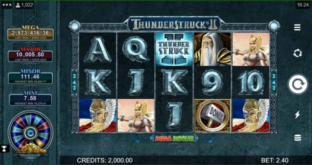 Microgaming Thunderstruck II Mega Moolah Slots