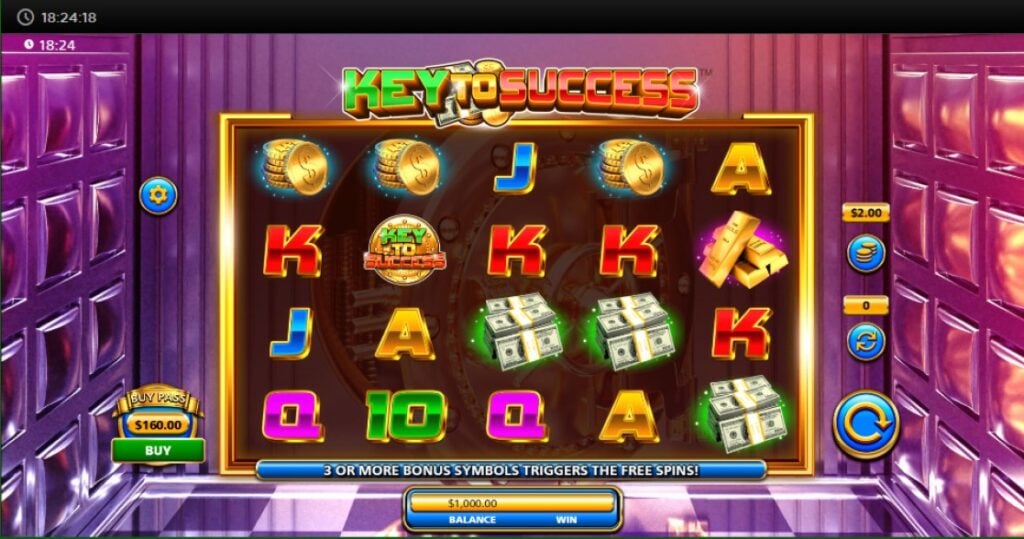 Key to Success online slot reels by SG Digital