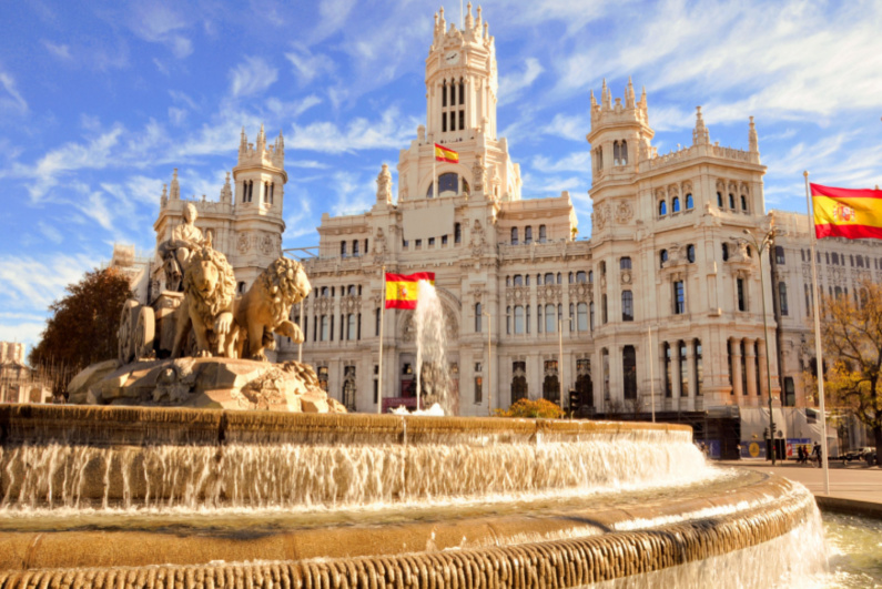 Cibeles Fountain in Madrid, Spain