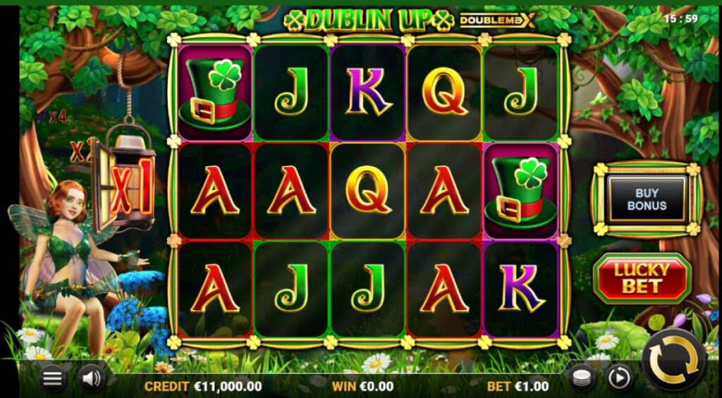 Dublin Up Doublemax slot reels by Reflex Gaming