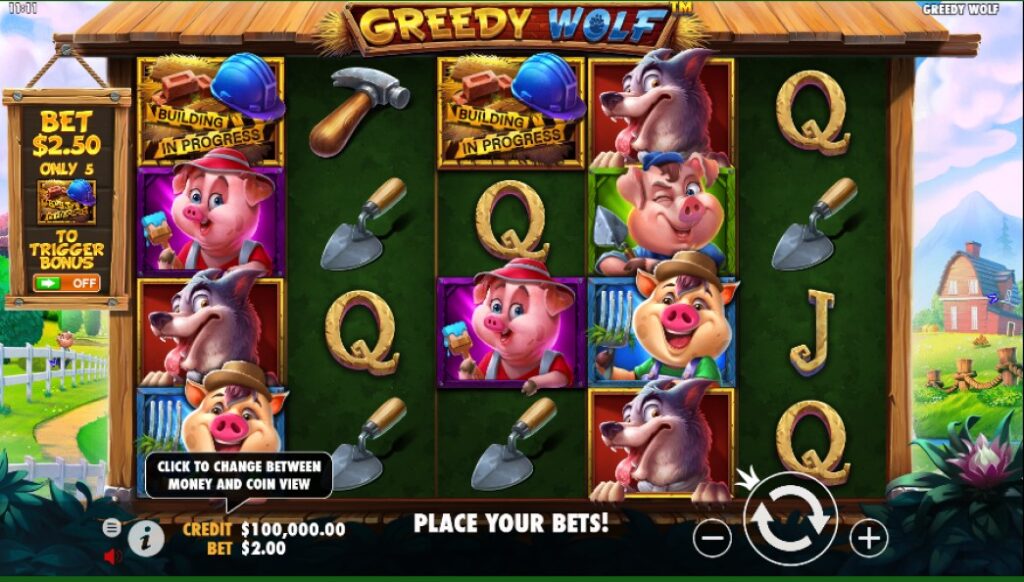 Greedy Wolf slot reels by Pragmatic Play