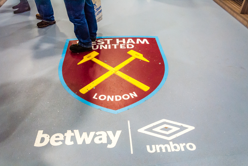 West Ham logo with Betway