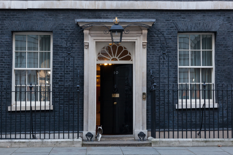 Downing Street door open