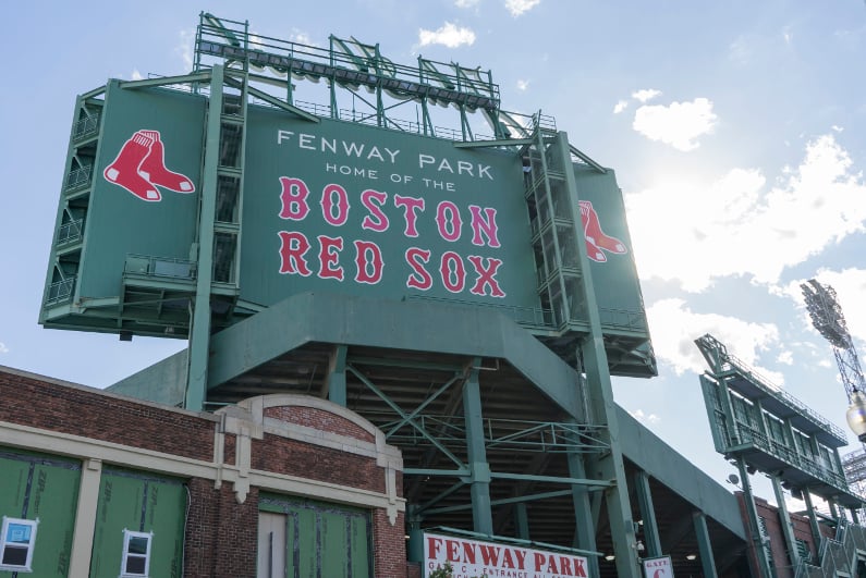 Back of the Fenway Park scoreboard