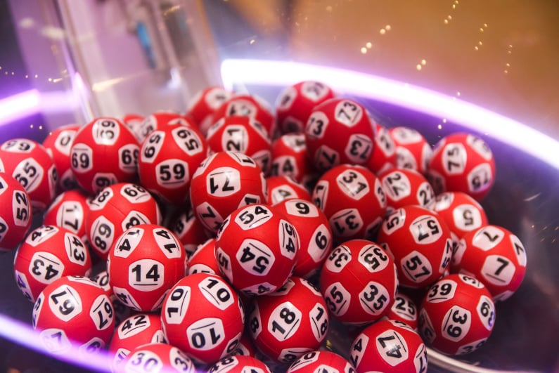 Red lottery balls