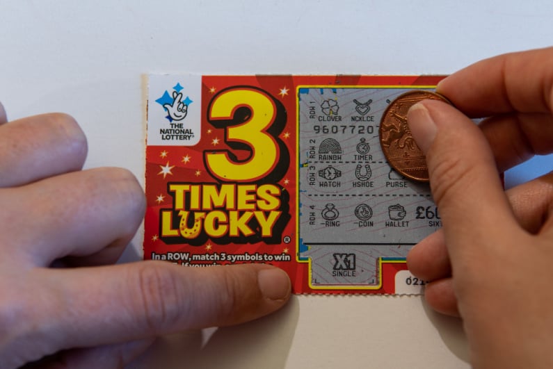 UK scratch-off lottery ticket