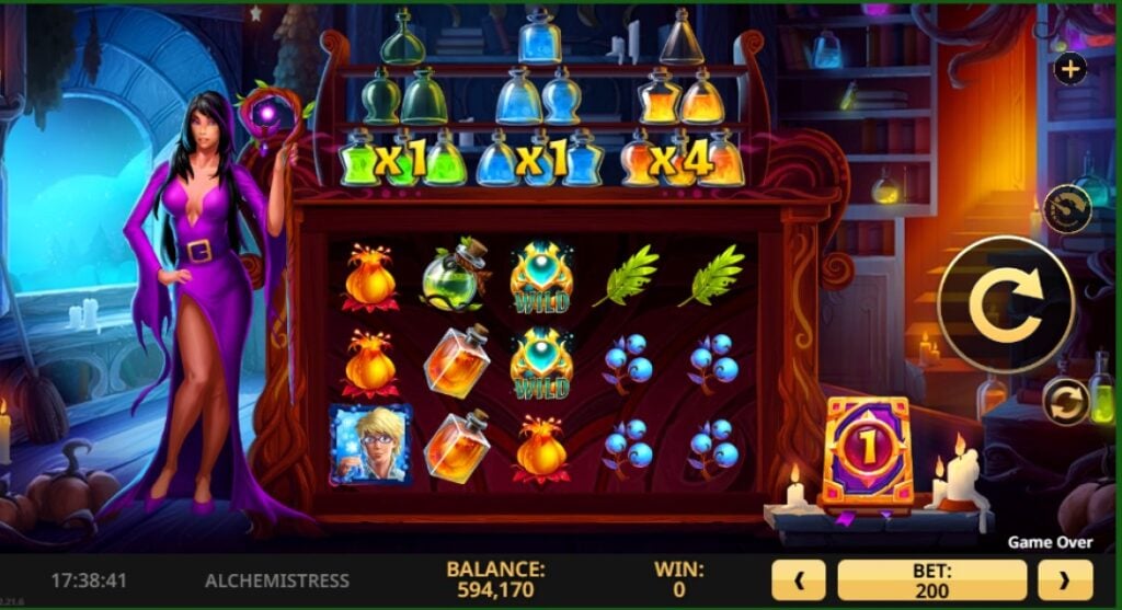 Alchemistress slot reels by High 5 Games