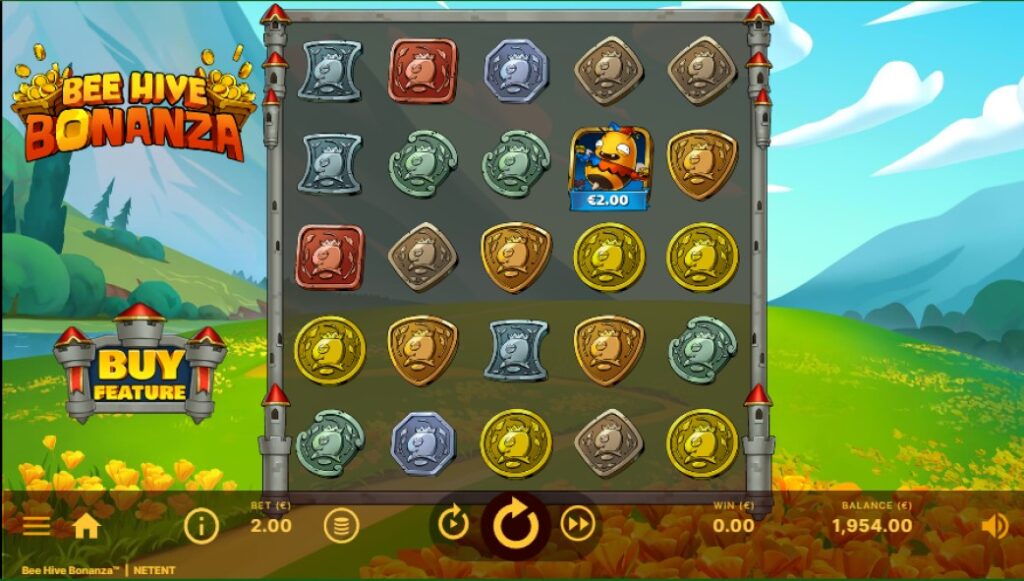 Gulungan slot Bee Hive Bonanza oleh NetEnt