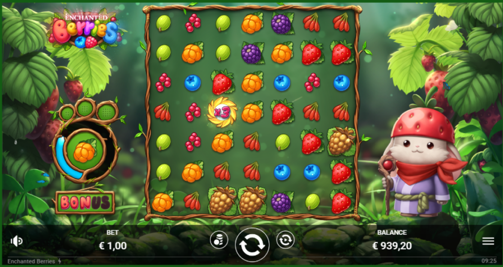 Enchanted Berries slot reels by Reloaded Gaming