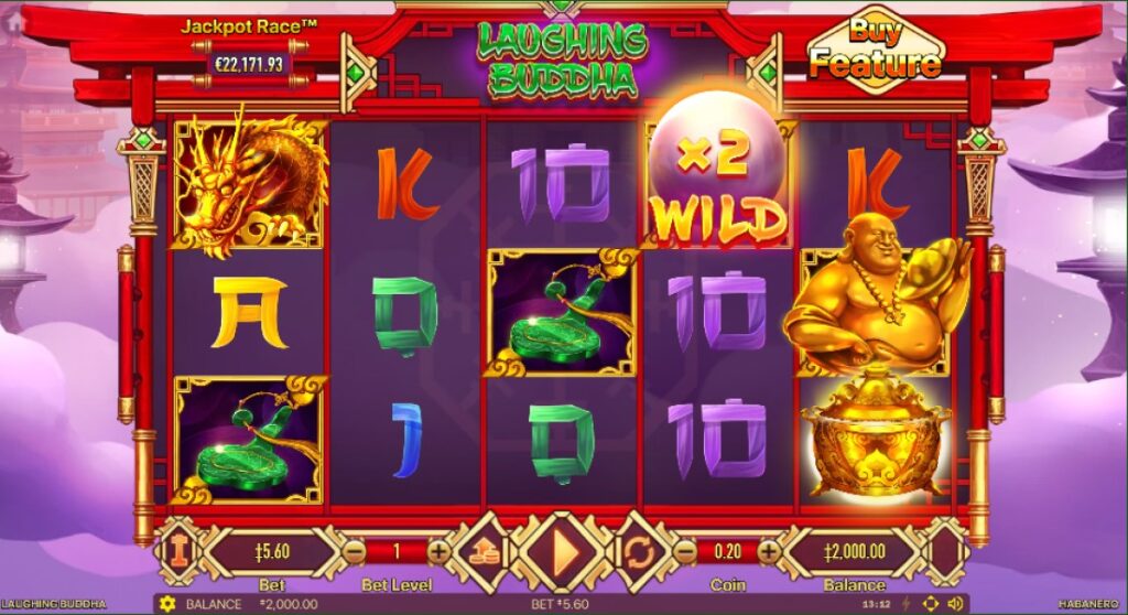 Laughing Buddha slot reels by Habanero