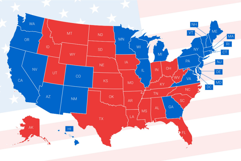 2020 electoral college map