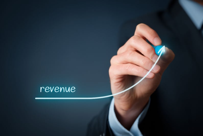 Upward sloping revenue curve