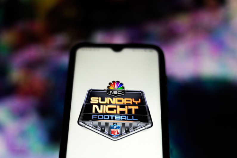 Sunday Night Football logo on a phone