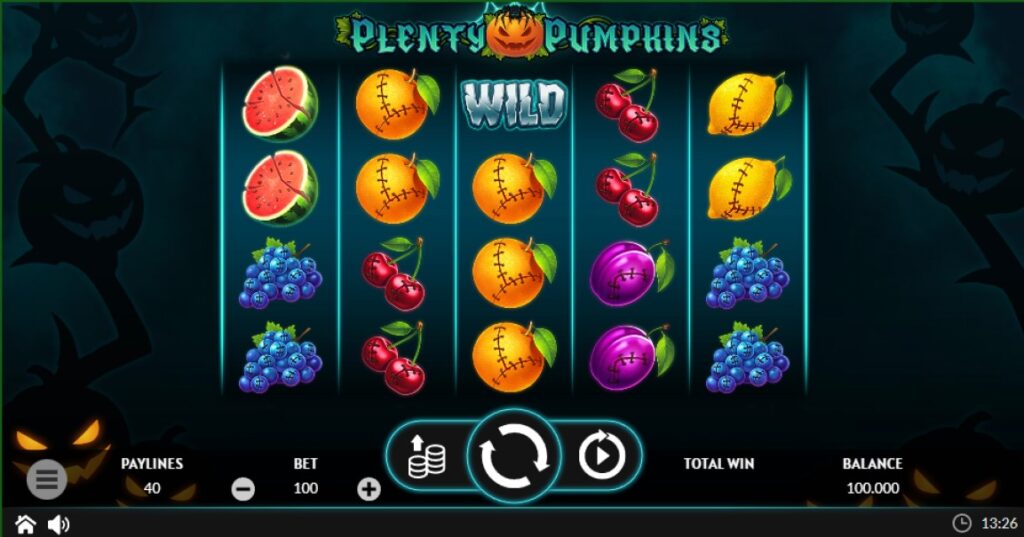 Plenty Pumpkins slot reels by Apparat Gaming