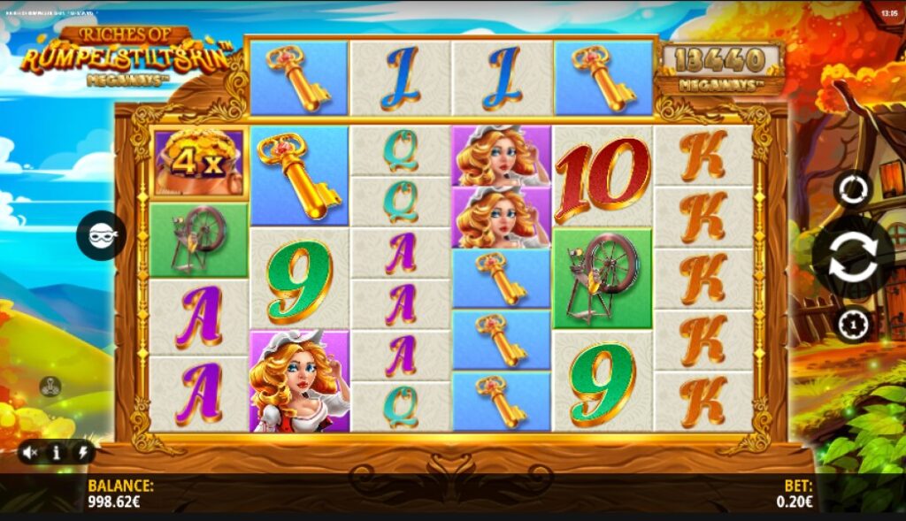 Riches of Rumpelstiltskin Megaways slot reels by iSoftBet