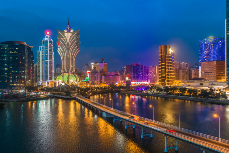 Macau casinos at night