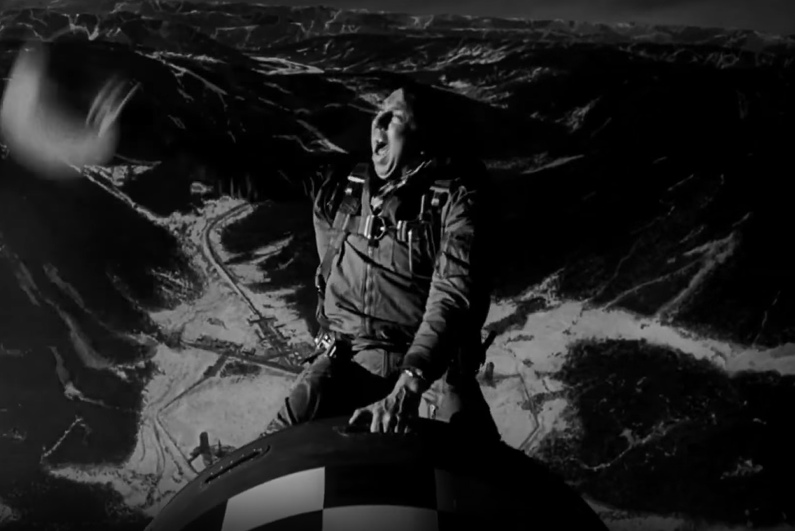 Major Kong riding the bomb in Dr. Strangelove