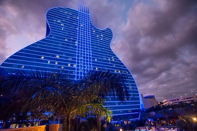 Seminole Hard Rock Hollywood FL guitar hotel