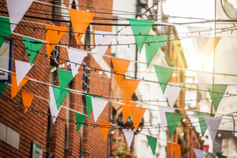 Irish flag bunting