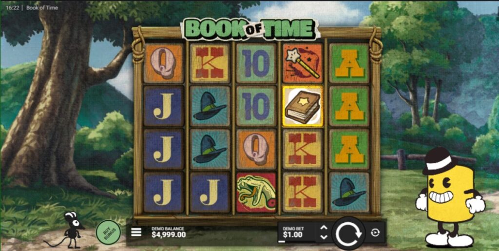 Book of Time slot reels by Hacksaw Gaming