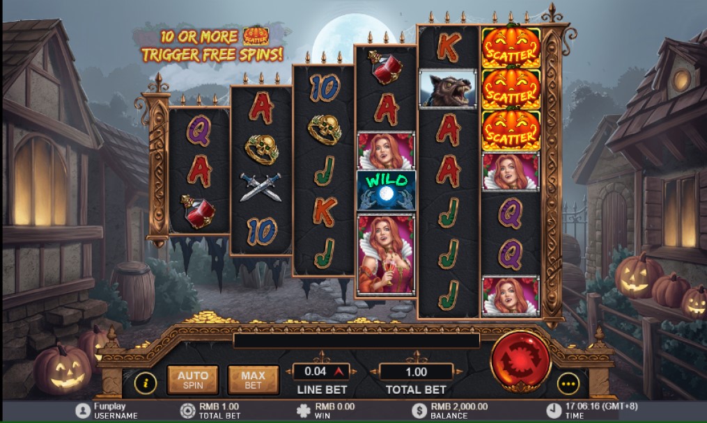 Full Moon Legacy slot reels Gameplay Interactive