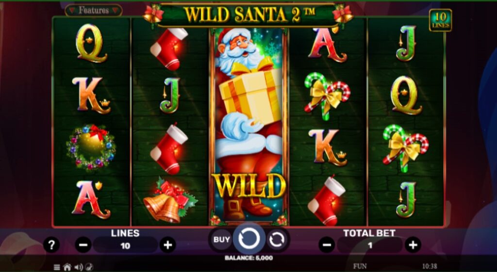 Wild Santa 2 slot reels by Spinomenal