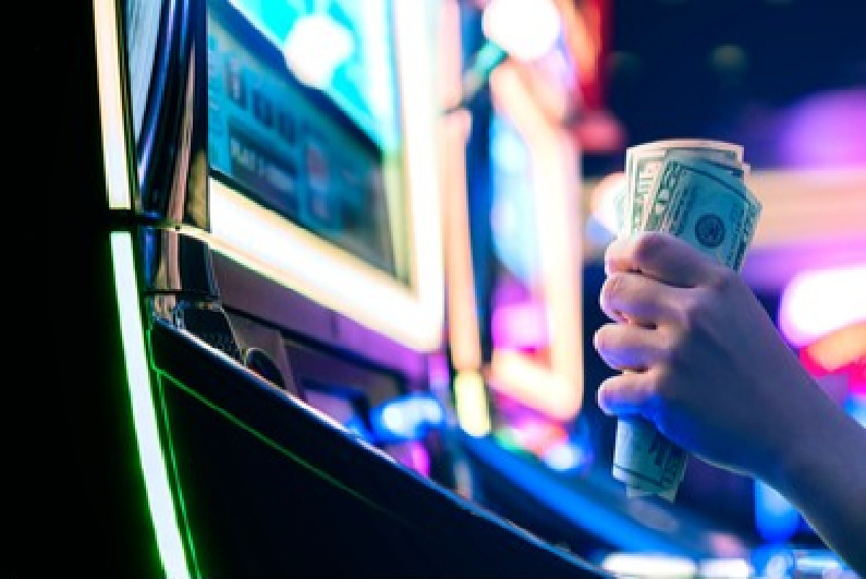 Bunch of coins in slot machines