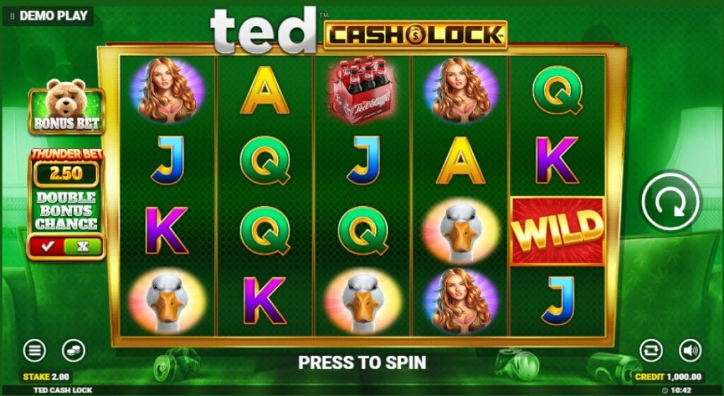 Ted Cash Lock slot reels by Blueprint Gaming