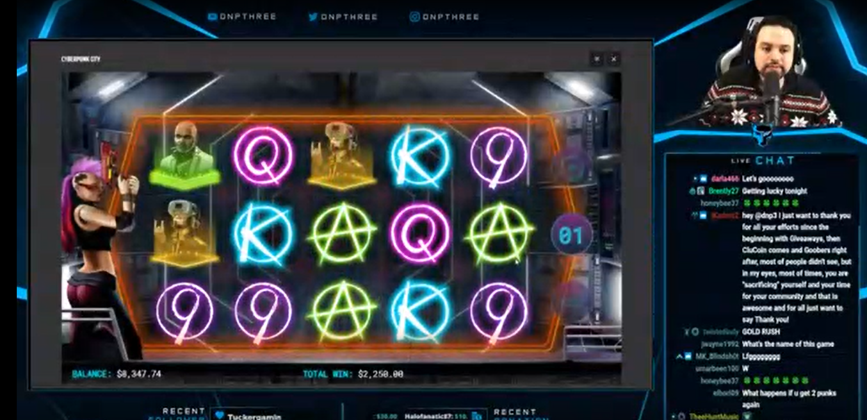 DNP3 playing online slots on Twitch