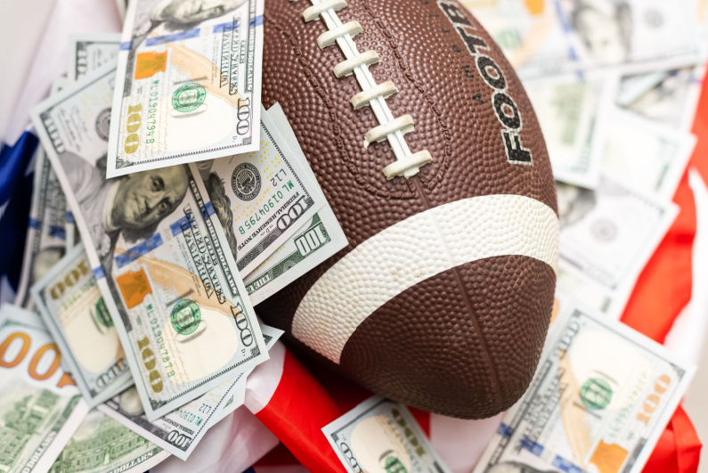 American football and dollars