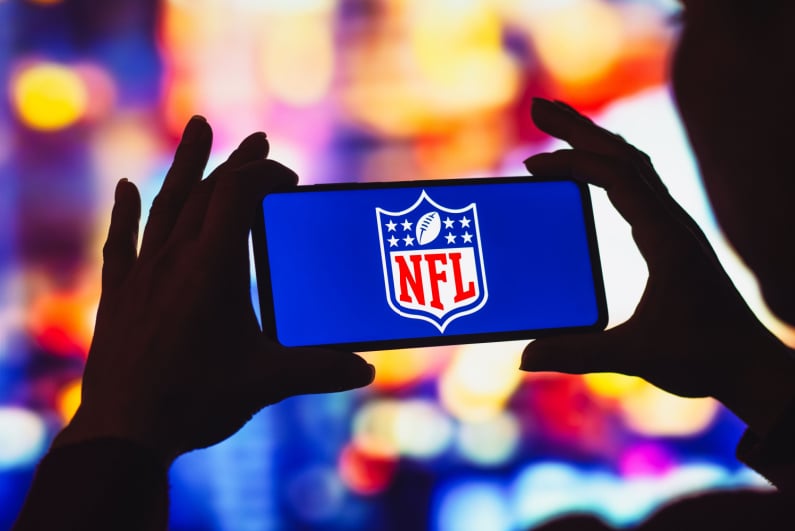 NFL logo on phone