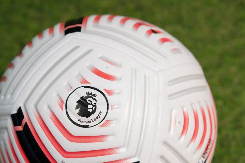 Soccer ball with Premier League logo