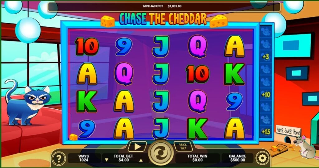 Chase the Cheddar slot reels by Arrows Edge