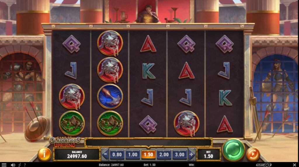 Game of Gladiators slot reels by Play'n GO