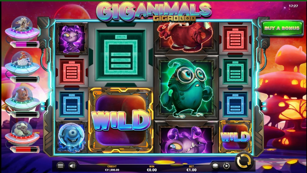Giganimals Gigablox slot reels by Yggdrasil Gaming