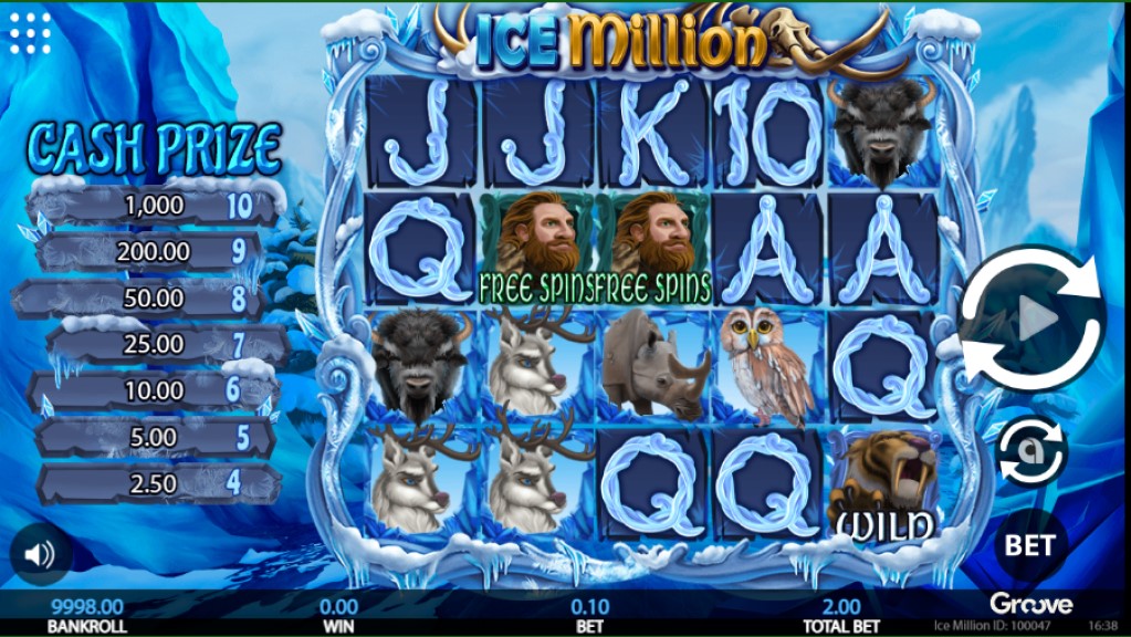 Ice Million slot reels by Getta Gaming