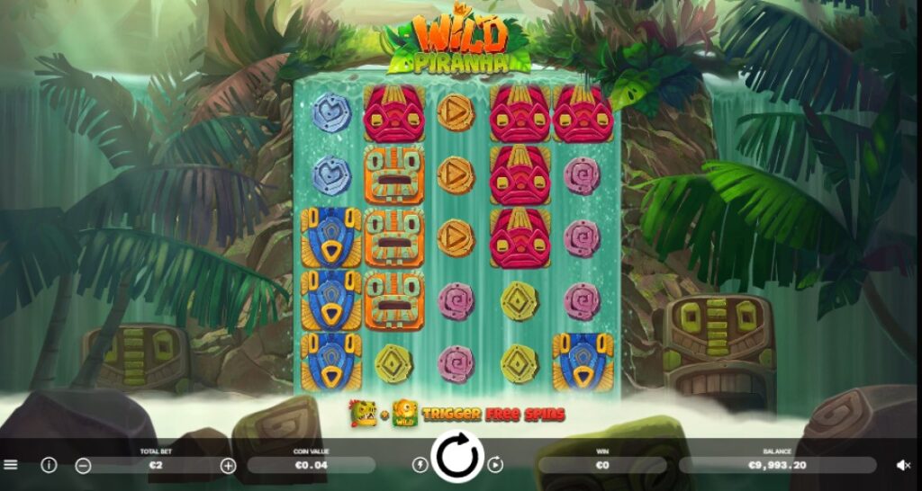 Wild Piranha slot reels by ELA Games
