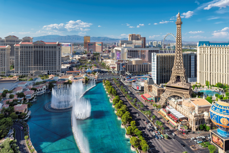 Aerial view of Las Vegas