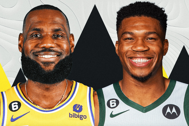 LeBron James and Giannis Antetokounmpo