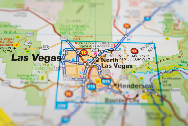 Las Vegas Utara di peta