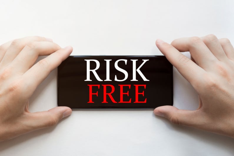 "Risk free" placard