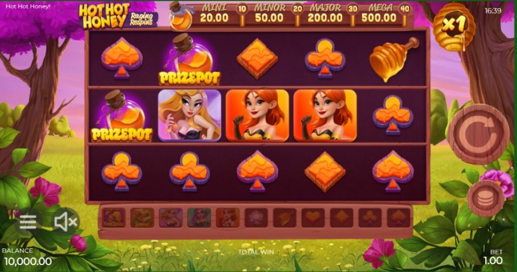 Hot Hot Honey slot reels by Armadillo Studios