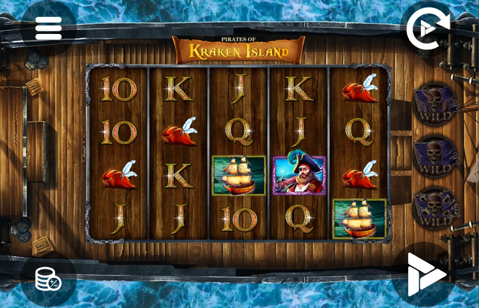 Pirates of Kraken Island slot reels by Playnova