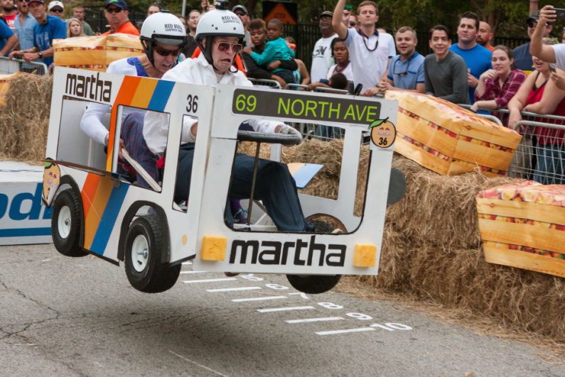 Wild soap box derby in Atlanta