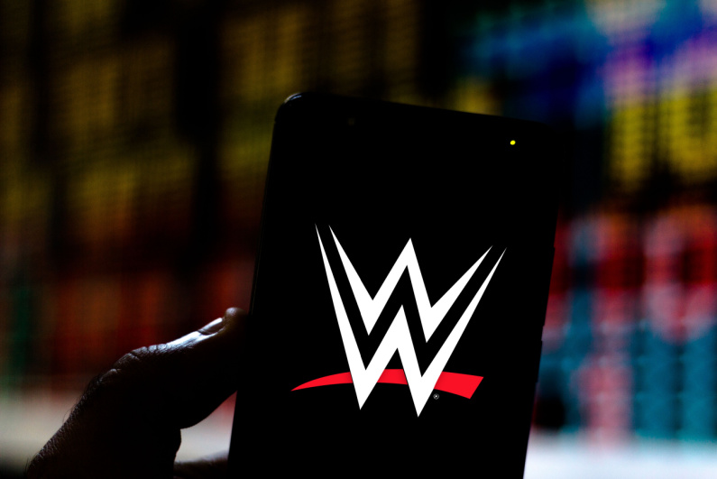 WWE logo on the phone