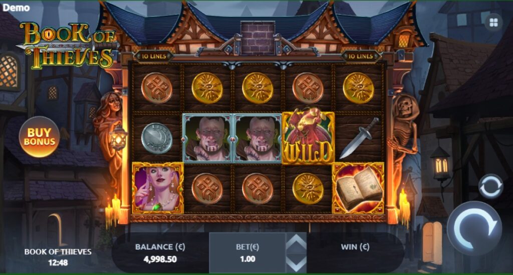 Book of Thieves slot reels by Blue Guru Games